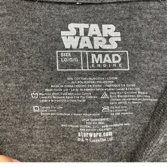 New Star Wars Mens Large X-Wing Starfighter Specs Cotton Blend Short Sleeve Tee - Picture 4 of 4